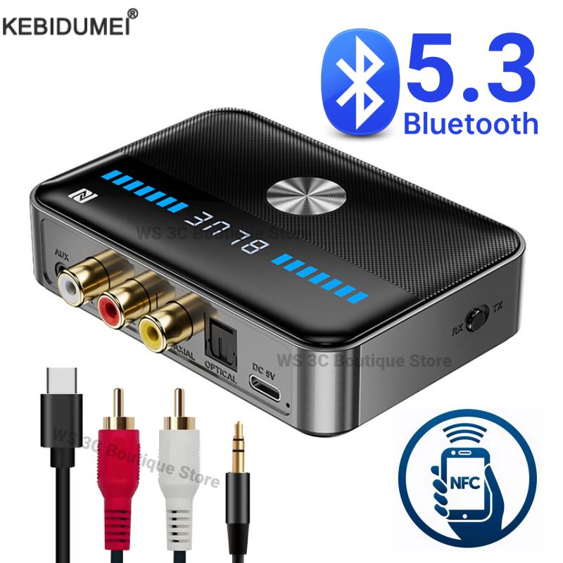 Dac Usb Coaxial Optical Bluetooth - NFC Bluetooth 5.3 Odbiornik Nadajnik RGB