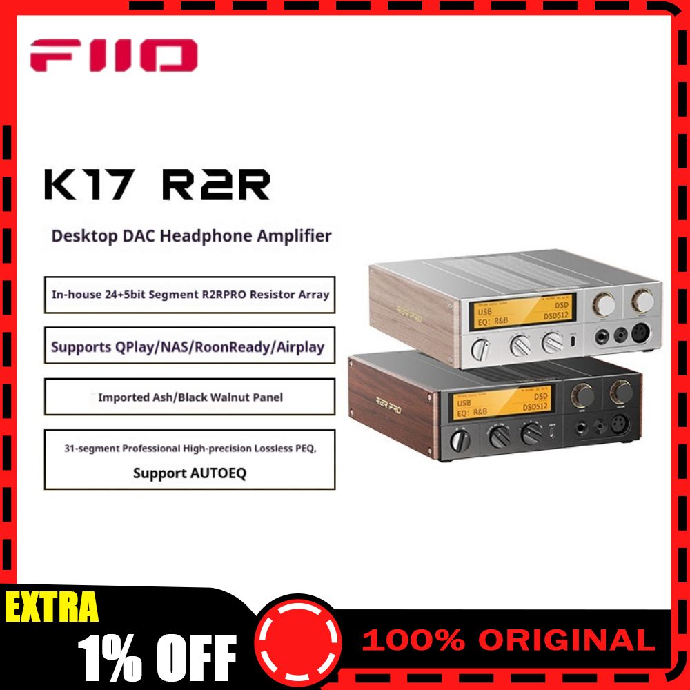 Dac With Headphone Amp Balanced - FiiO K17 R2R Desktop DAC Amp