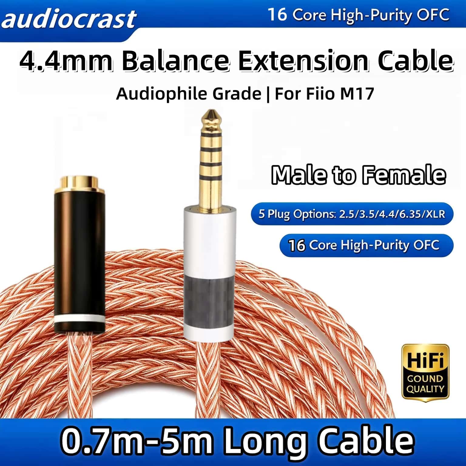 Dac With Headphone Amp Balanced - Przedłużacz 4,4 mm, adapter do słuchawek