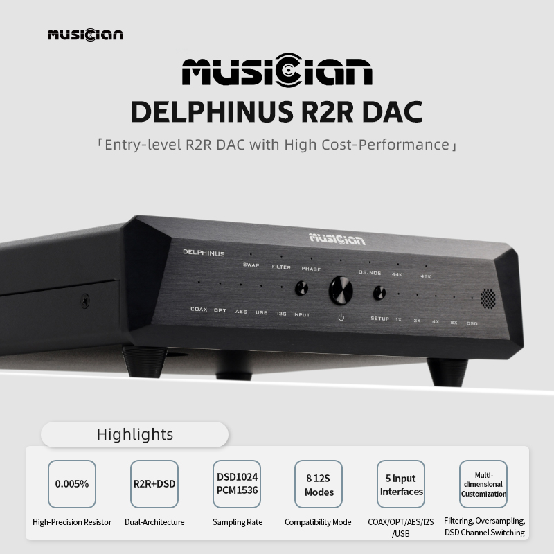 MUZYKANT DELPHINUS R2R DAC RCA – R2R Dac Balanced Xlr recenzja i cena