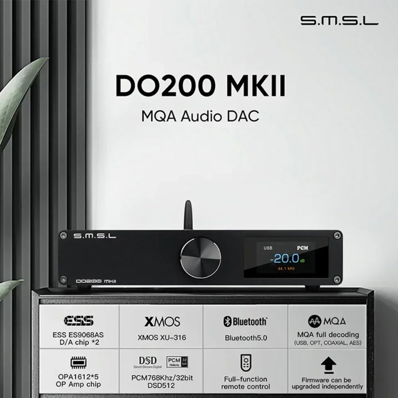 SMSL DO200 MKII Bluetooth 5.0  – Dac Usb Coaxial Optical Bluetooth recenzja i cena