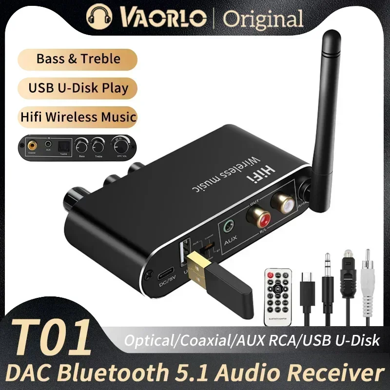 Odbiornik audio DAC Bluetooth  – Dac Usb Coaxial Optical Bluetooth recenzja i cena