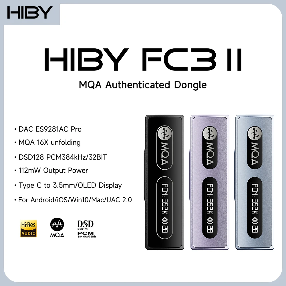 HiBy FC3 MQA Dongle Type C na  – Dual Ess9038 Dac recenzja i cena