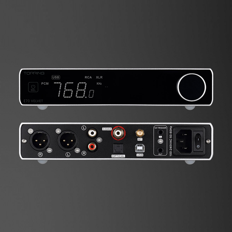 TOPPING E70 VELVET AK4499EX De – Dac Usb Coaxial Optical Bluetooth recenzja i cena