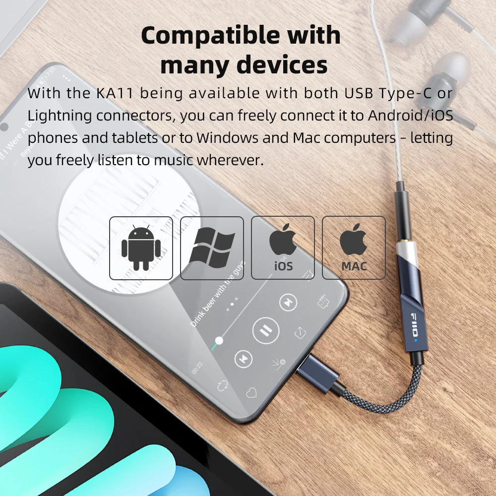 FiiO JadeAudio KA11 USB DAC AM – Portable Dac Dongle Usb C recenzja i cena