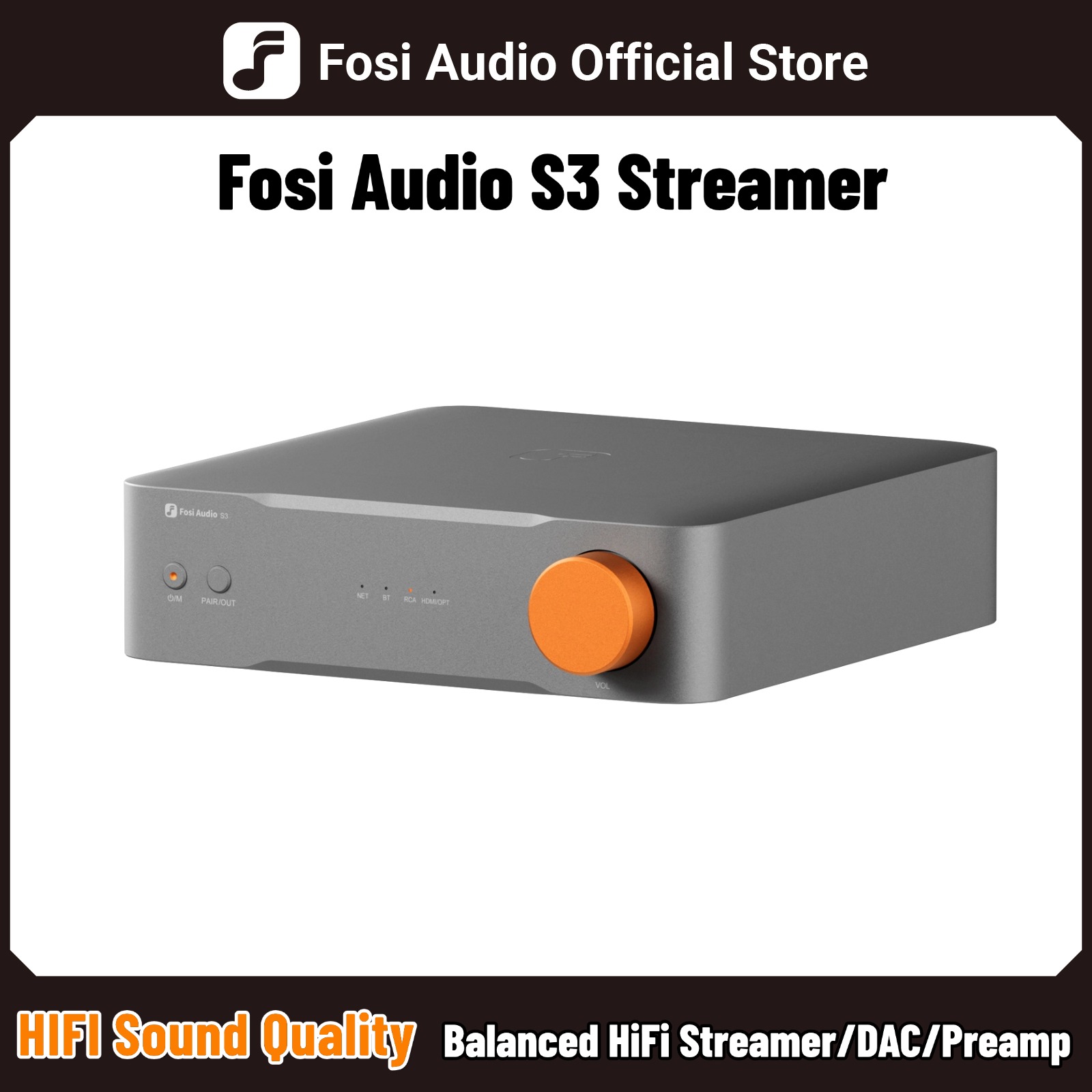 Fosi Audio S3 HiFi Music Strea – Dac Streamer Network Player recenzja i cena
