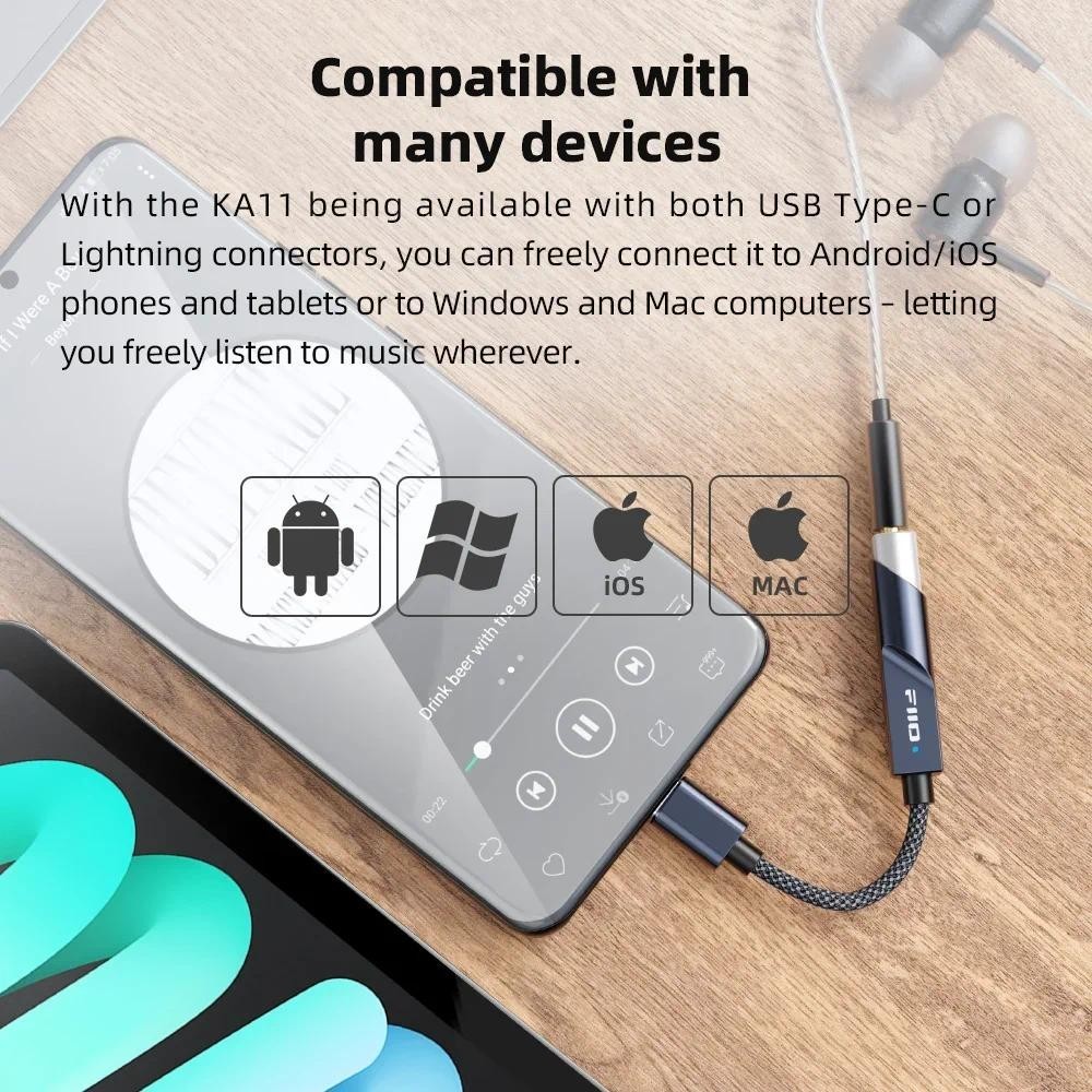 FiiO JadeAudio KA11 USB DAC AM – Portable Dac Dongle Usb C recenzja i cena
