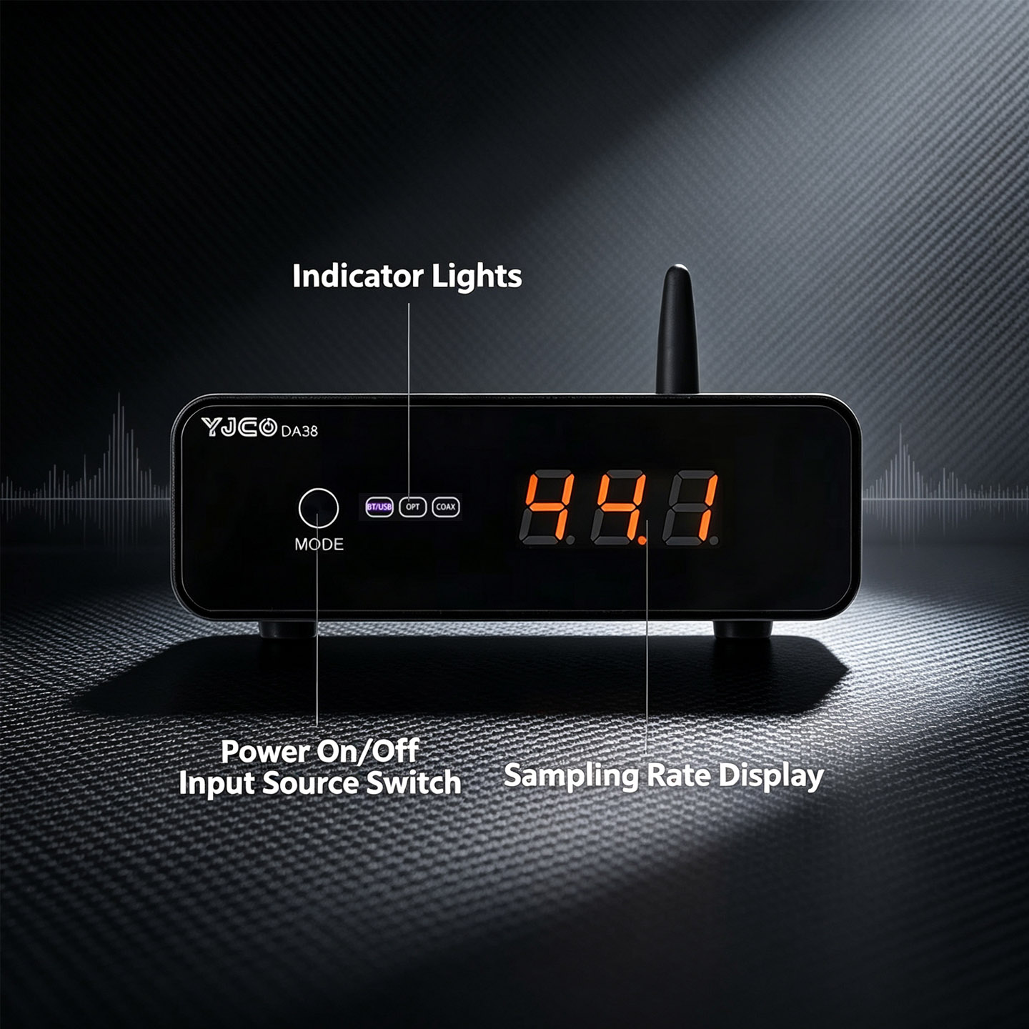 YJCO HiFi ES9038Q2M – odbiorni – Dac Usb Coaxial Optical Bluetooth recenzja i cena