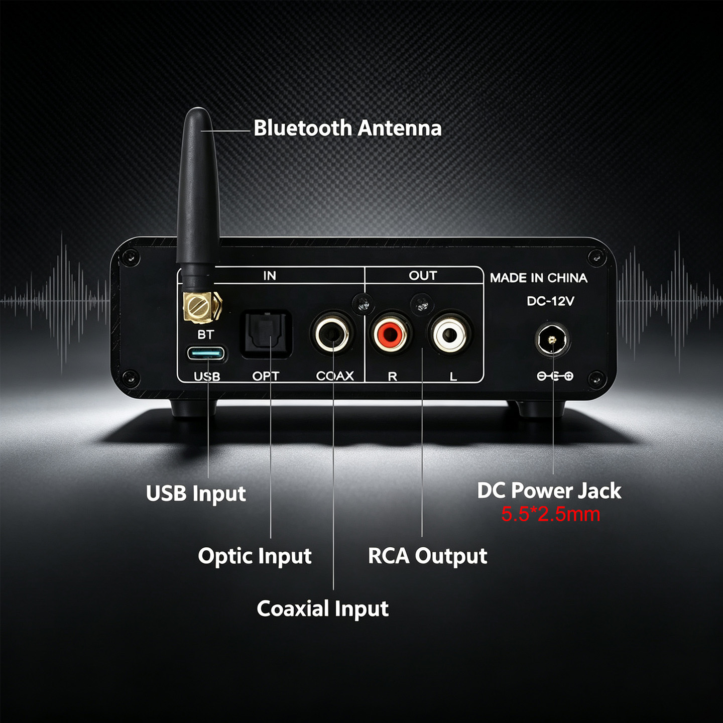 YJCO HiFi ES9038Q2M – odbiorni – Dac Usb Coaxial Optical Bluetooth recenzja i cena